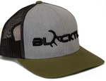 BLACKTL Hat 3D Stitch Heather Grey / Black / Green